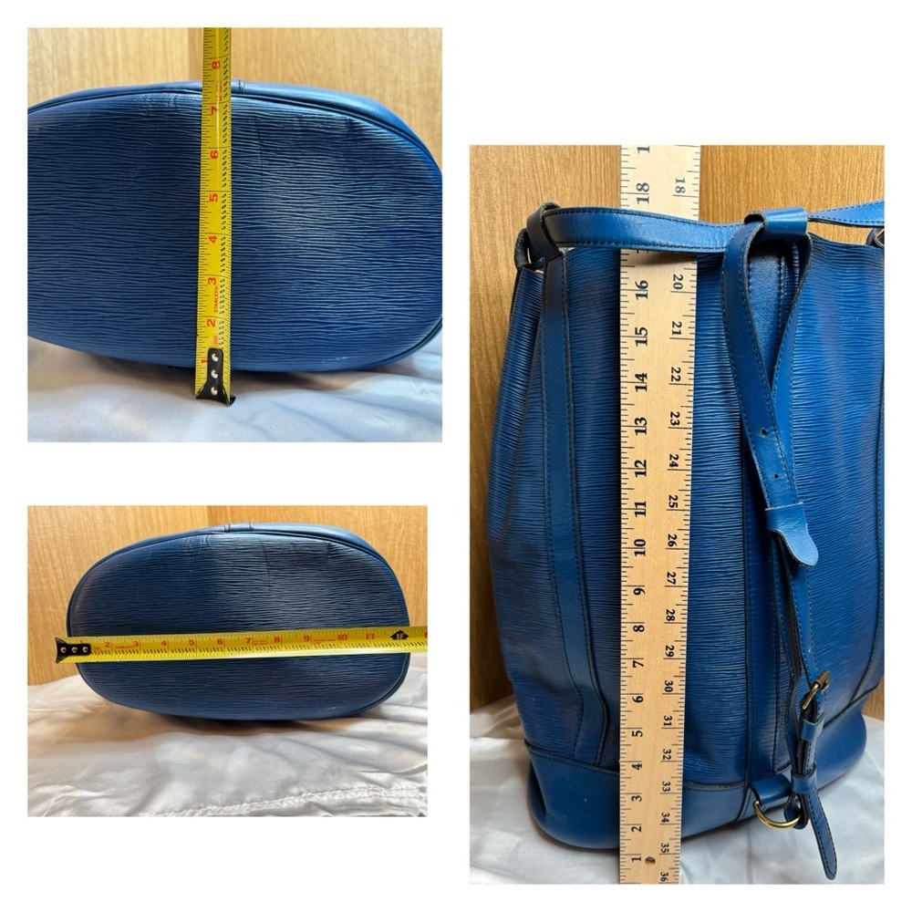 Louis Vuitton Vintage Blue Epi Leather Sling Bag One-Strap Backpack - Picture 6 of 8